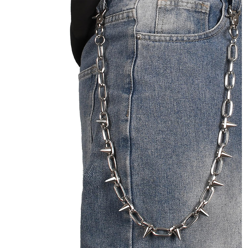Chaîne de portefeuille Chaîne de pantalon Chaîne Hip Hop Punk Chaîne de jeans Chaîne de clés Goth Rivet lourd Accessoires pour femmes hommes