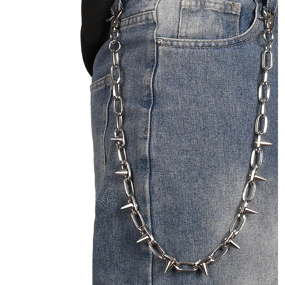 Chaîne de portefeuille Chaîne de pantalon Chaîne Hip Hop Punk Chaîne de jeans Chaîne de clés Goth Rivet lourd Accessoires pour femmes hommes