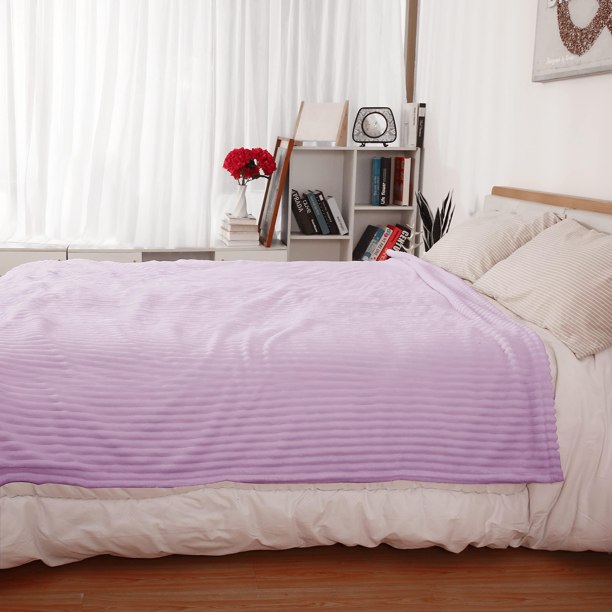 Couverture chauffante électrique DUODUO 72"x84" en polaire corail chaude avec 4 réglages de chaleur et arrêt automatique de 10 heures Protection contre la surchauffe - Gris 