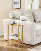 TUTOTAK Small Side Table, Narrow End Table, Skinny Sofa Table, Slim Nightstand, Couch Table, Living Room, Bed Room, Black TB01BK062