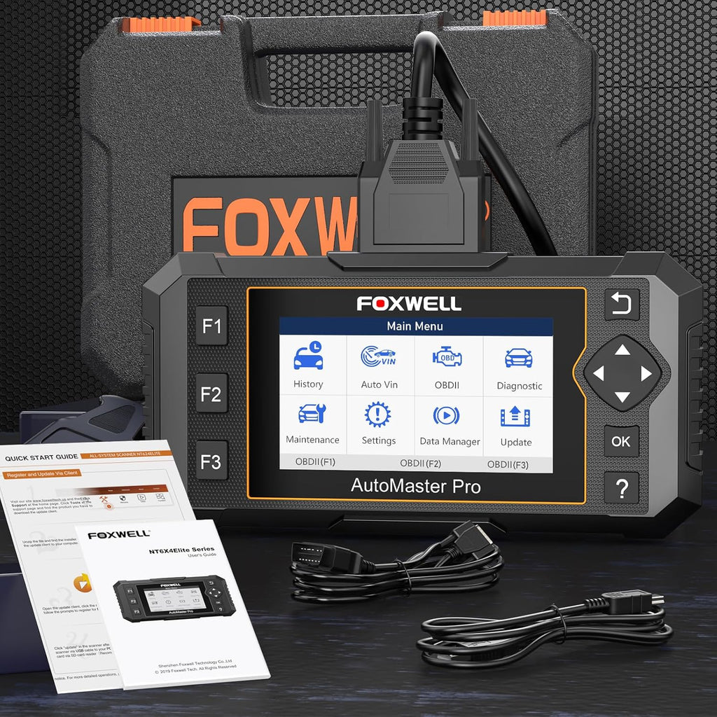 2025 FOXWELL NT614 Elite OBD2 Scanner with 5 Resets ABS Bleeding, SAS Calibration, Oil, EPB, Throttle, Upgrade of NT604 Code Reader Scan Tools, ABS SRS Engine Transmission Battery Test Car Scanner