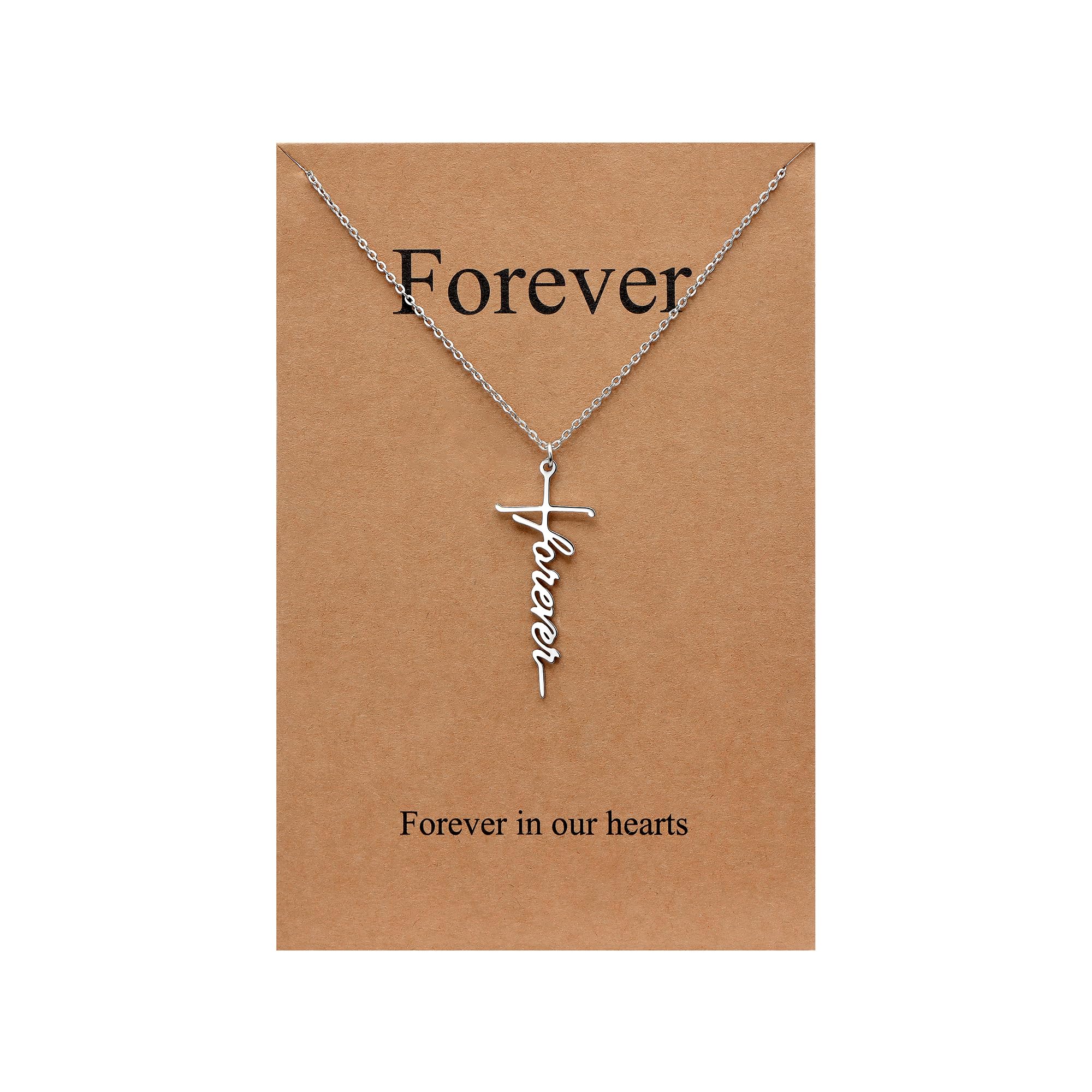 Lcherry Faith Cross Pendant Necklace for Women Religious Christian Jewelry Mother's Day Gifts for Women