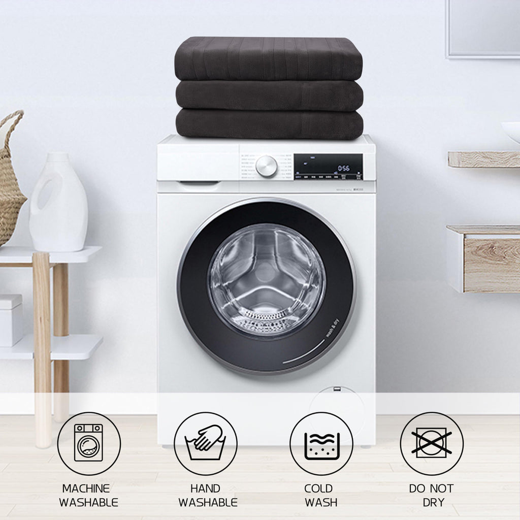 Coperta Elettrica Riscaldata 72"x84" Taglia Completa, Morbido Pile di Corallo con 4 Livelli di Riscaldamento e Spegnimento Automatico dopo 10 Ore, Lavabile in Lavatrice, Tessuto Morbido e Accogliente per la Casa, Grigio Scuro