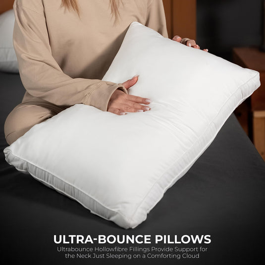 Utopia Bedding Bed Pillows for Sleeping Queen Size (White), Set of 2, Cooling Hotel Quality, Gusseted Pillow for Back, Stomach or Side Sleepers