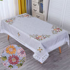 Hand Embroidered Coffee Table Rectangular Household Table Cloth