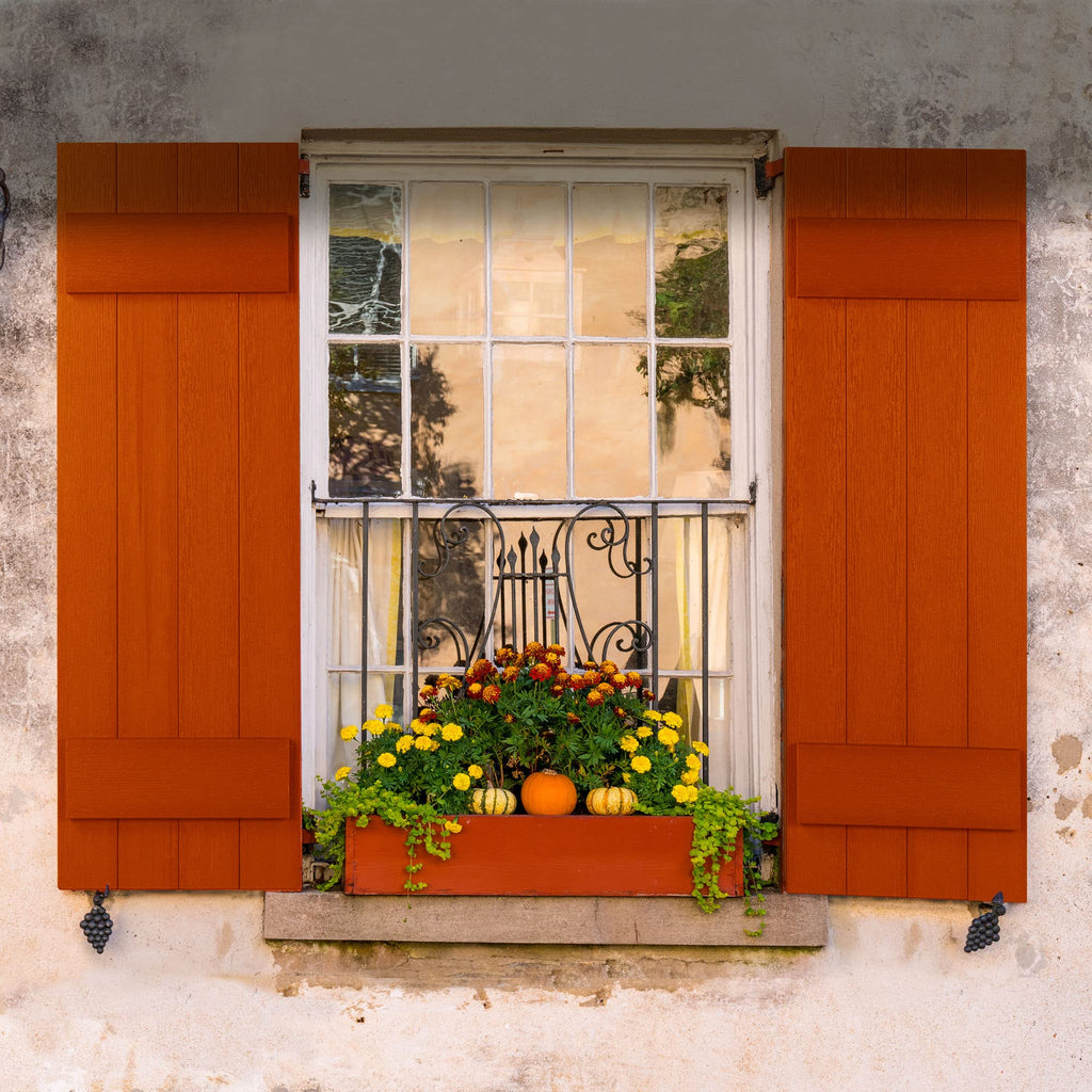 highwood Stonecroft Bretter- und Lattenläden Set mit 2 Stück, 39 Zoll, schwarz lackierbar