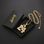 AsAlways 18K Gold Plated Memorial 24 Legend Basketball Number Pendant Inlay CZ Hip Hop Rock Punk Totem Amulet Charm Snake Necklace Gift Jewelry