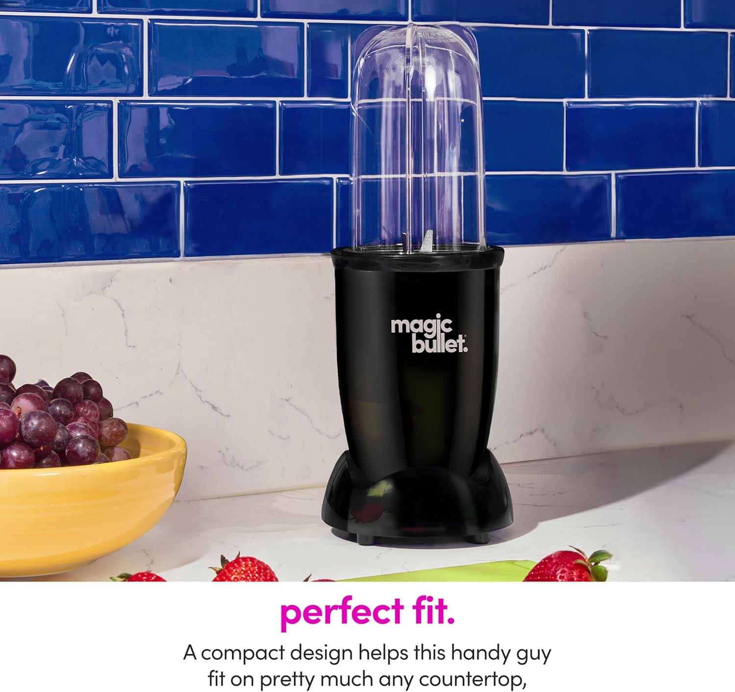 Magic Bullet® Blender Set, 7-Piece Set, 250W Blender and Food Processor, 2 Blending Cups, Cross Blade, Compact Design, Smoothies, Sauces, Silver, MBR-0701AK