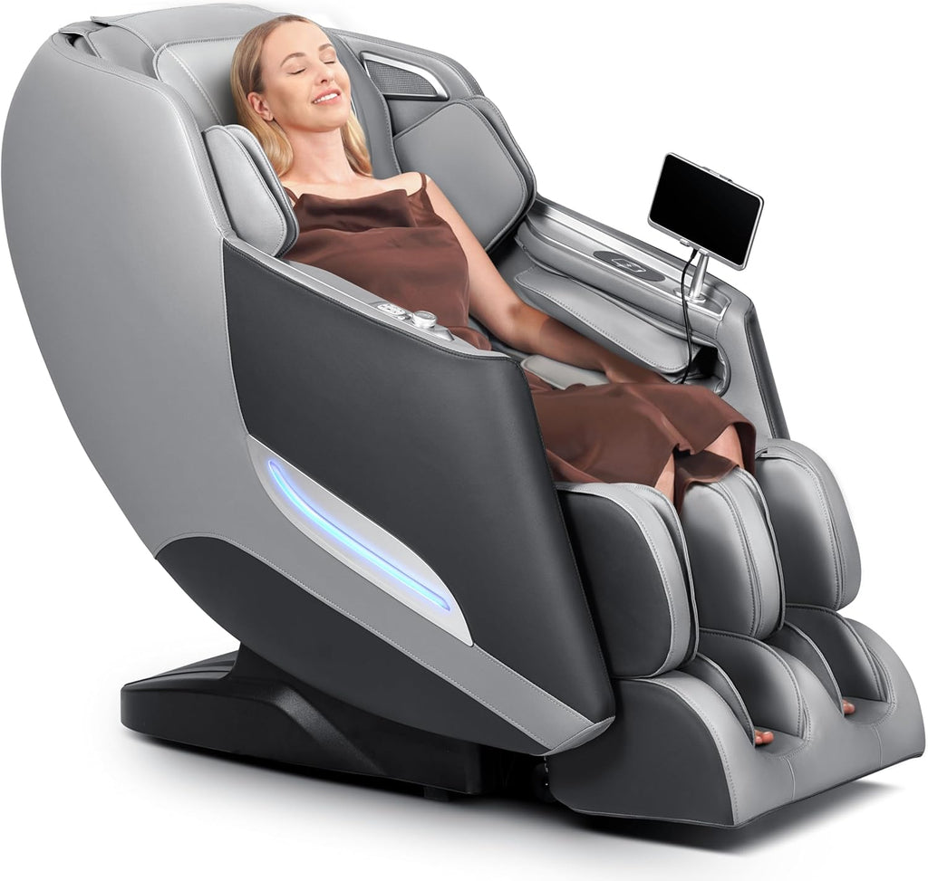 Massage Chair, 3D Massage Chair Full Body, Zero Gravity Shiatsu Recliner W/Heating, SL Track, Wireless Charger, Bluetooth Speaker, Foot Rollers, 12 Auto Modes Air Compression