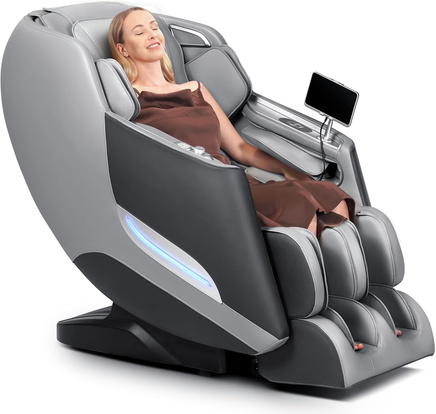 Massage Chair, 3D Massage Chair Full Body, Zero Gravity Shiatsu Recliner W/Heating, SL Track, Wireless Charger, Bluetooth Speaker, Foot Rollers, 12 Auto Modes Air Compression