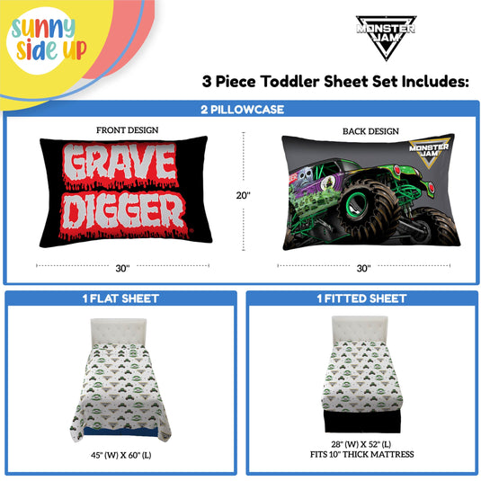 Sunny Side Up Minecraft Creeper & Animals Twin Sheet Set - 3 Piece Kids Bedding Set Includes Pillow Cover - Super Soft Microfiber Sheets