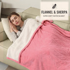 Coperta Elettrica Riscaldata Plaid con 5 Livelli di Riscaldamento e Spegnimento Automatico dopo 4 Ore, Plaid Riscaldato 50"x60" con Certificazione ETL e FCC per Casa e Ufficio, Lavabile in Lavatrice, Grigio Scuro