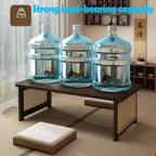 Japanese Floor Table Bamboo Folding Coffee Table Portable Solid Wood Japanese Coffee Table, No Assembly Japanese Dining Table for Sitting on The Floor, Easy Storage(31.5 * 18.9 * 13.8in.)