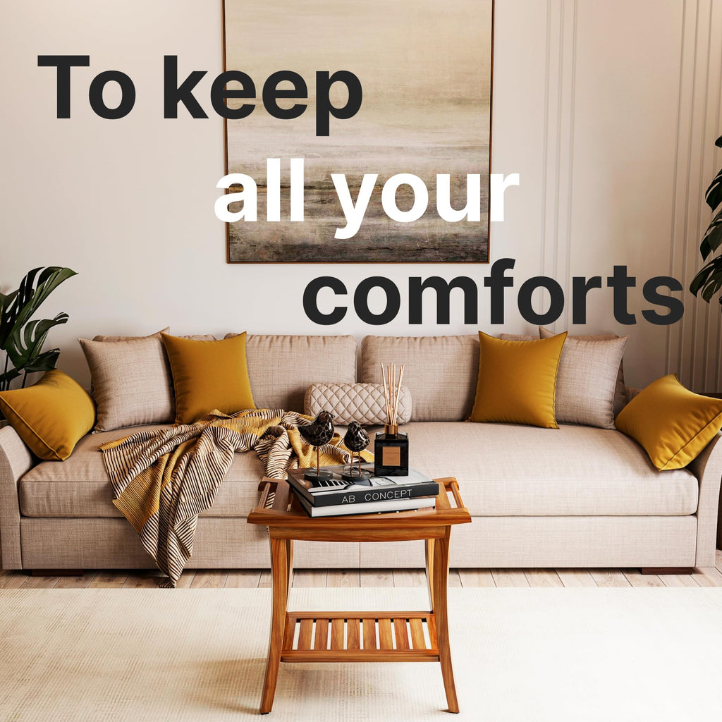 Teak Shower Bench Seat with Handles AB & Co Group, Portable Wooden Shower Bench with Storage Towel Shelf,Waterproof Teak Shower Stool, Spa Bath Shower Chair for Inside Outside Shower