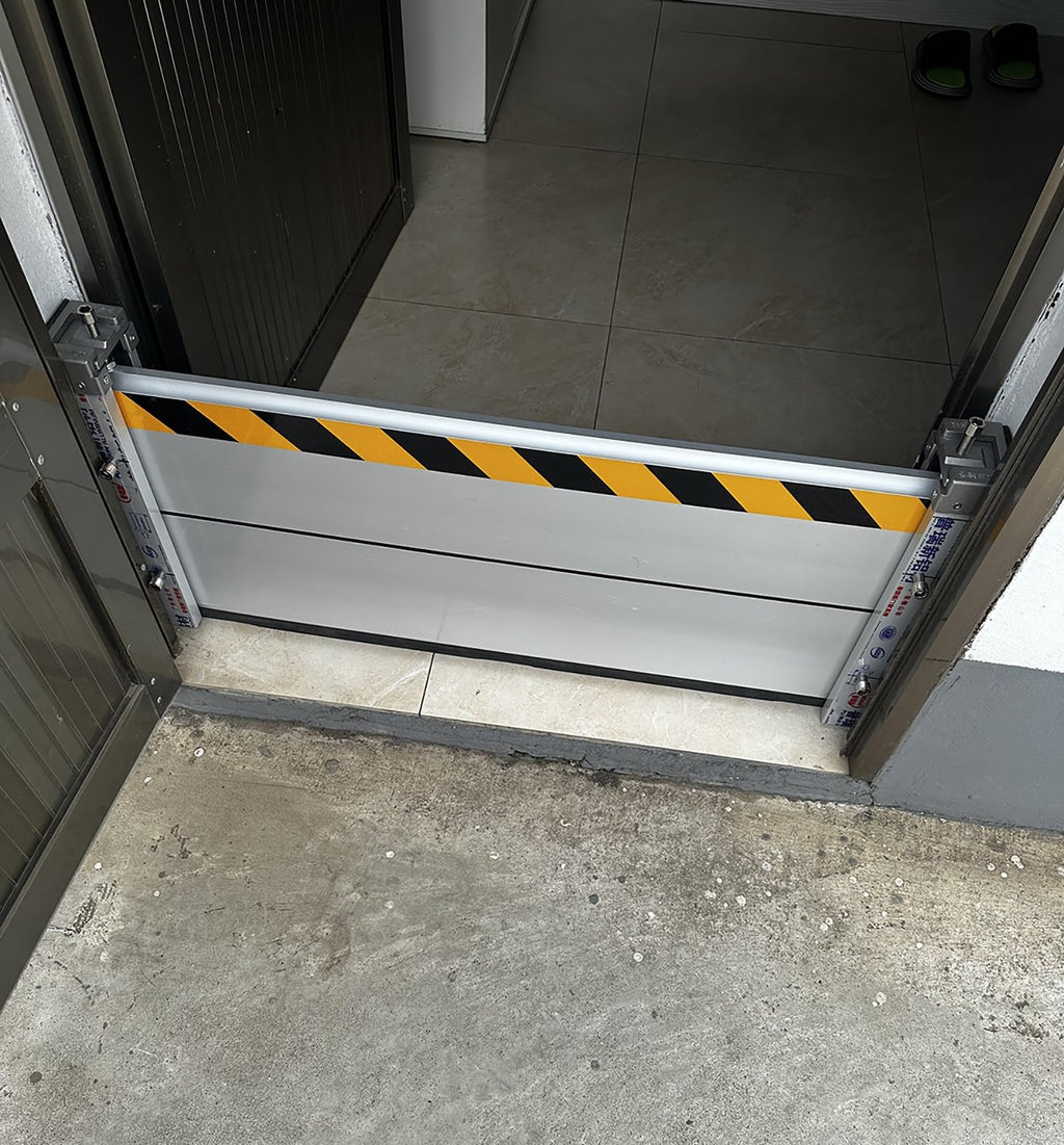 Heavy Duty Flood Prevention Barriers Shop House Patio Doors Flood Barriers - Reusable Detachable Flood Protection Aluminum Shield for Carport Garden Gates Parking Lots, Wide 350 330 320 300 290 270 26