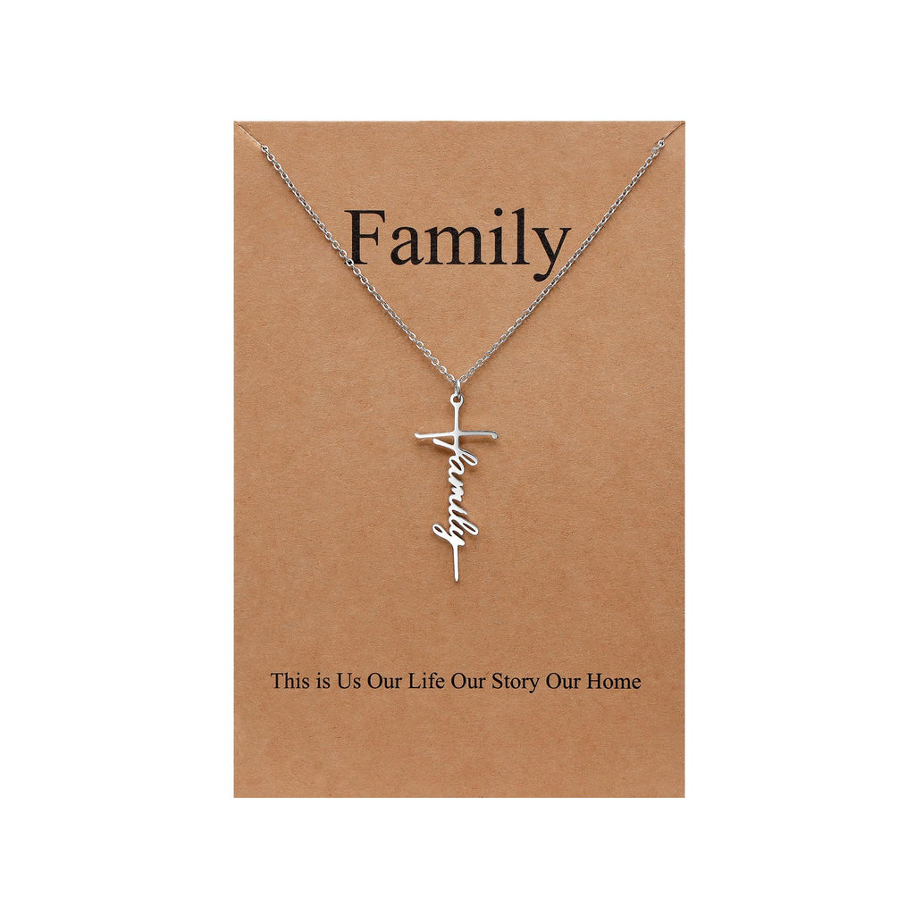 Lcherry Faith Cross Pendant Necklace for Women Religious Christian Jewelry Mother's Day Gifts for Women