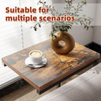 Simple Trending C Shaped End Table, Side Table for Couch, Small Sofa Table TV Tray with Metal Frame for Living Room, Bedroom, Rustic Brown