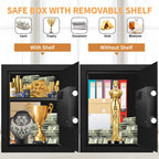 2,5 Kubik großer feuerfester Safe für den Heimgebrauch, digitaler Heimtresor feuerfest und wasserdicht mit elektronischem Tastenfeld und Ersatzschlüsseln, diebstahlsicherer Feuersafe für Geld, Dokumente, Medikamente und Wertgegenstände