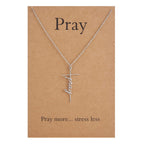 Lcherry Faith Cross Pendant Necklace for Women Religious Christian Jewelry Mother's Day Gifts for Women