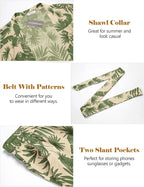 COOFANDY Men Lightweight 2 Piece Kimono Robe with Shorts Japanese Robes Casual Open Front Long Cardigan With Belt