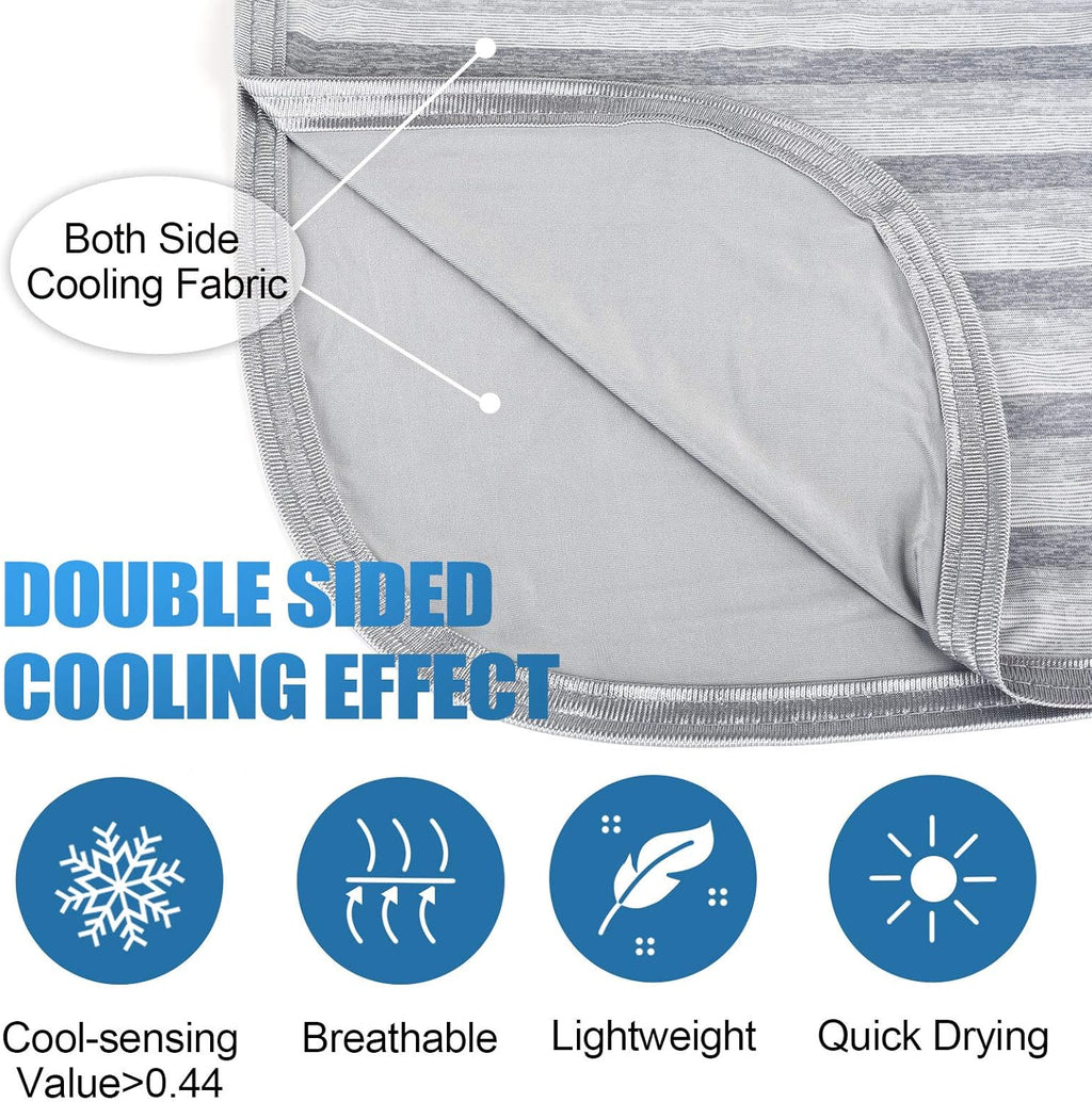 Ailemei Direct Cooling Blanket for Hot Sleepers,Double Sided Cold Effect,Queen Size Lightweight Breathable Summer Large Big Blankets for Bed,Transfer Heat to Keep Body Cool Night Sweats,90"x90"