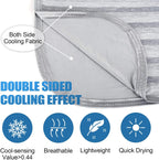 Ailemei Direct Cooling Blanket for Hot Sleepers,Double Sided Cold Effect,Queen Size Lightweight Breathable Summer Large Big Blankets for Bed,Transfer Heat to Keep Body Cool Night Sweats,90"x90"