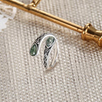 925 Sterling Silver Rings for Women Moss Agate/Turquoise/Just Breathe/Evil Eye Rings Gift for Christmas Mother's Day Valentine's Day