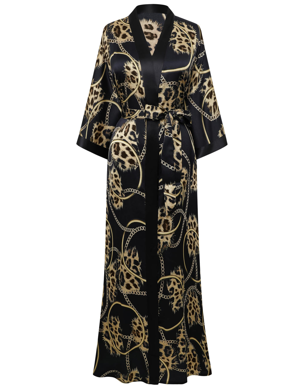 PRODESIGN Kimono Robe for Women - Long Satin Sleepwear Silky Kimono Cover-Up Nightgown Japanese Bathrobe Loungewear Blouse