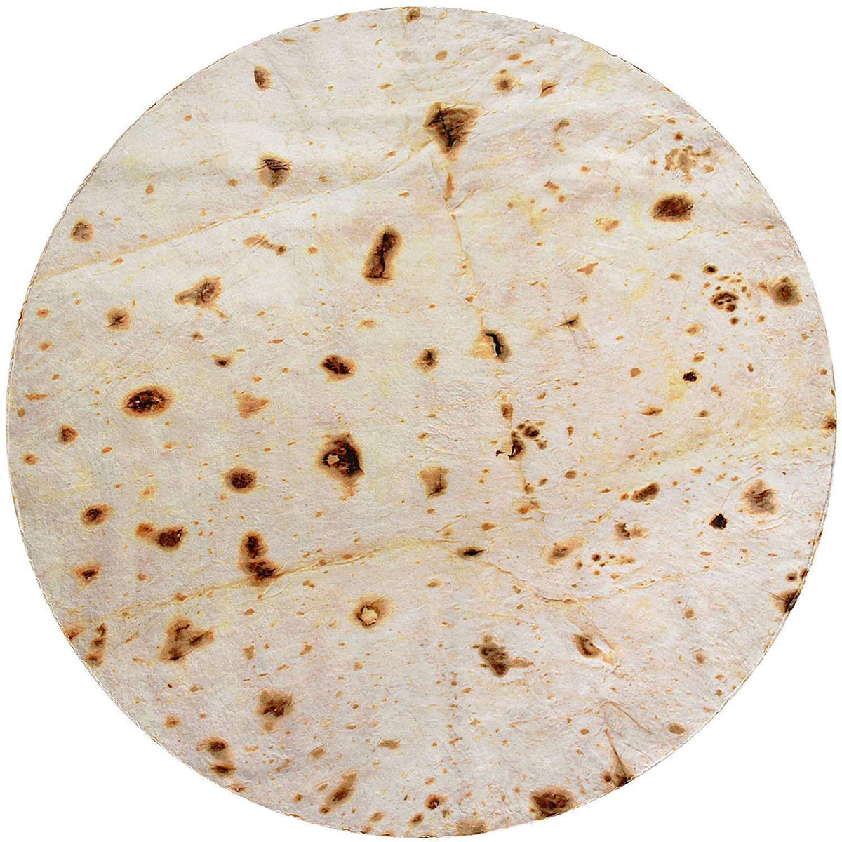 CASOFU Burritos Tortilla Tæppe, dobbeltsidet kæmpe mel-novelty tæpper til din familie, 285 GSM blødt og behageligt flannel taco tæppe. (Beige, 71 tommer)
