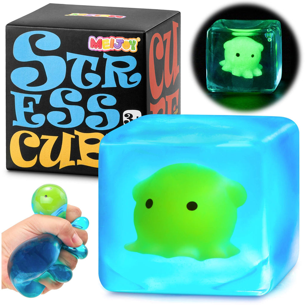 Stress Cube Fidget Toys Adults - Sensory Toys for Kids with Autism Stress Balls for Adults Squishy Toys for Anxiety Squeeze Fidgets for Teens Stress Relief Gifts Easter Basket Stuffers