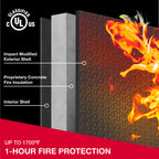 SentrySafe Fireproof and Waterproof Large Safe with Digital Keypad, Override Key, and Adjustable Shelf for Home, Dorm, or Office, 0.81 Cubic Feet, FPW082HSB