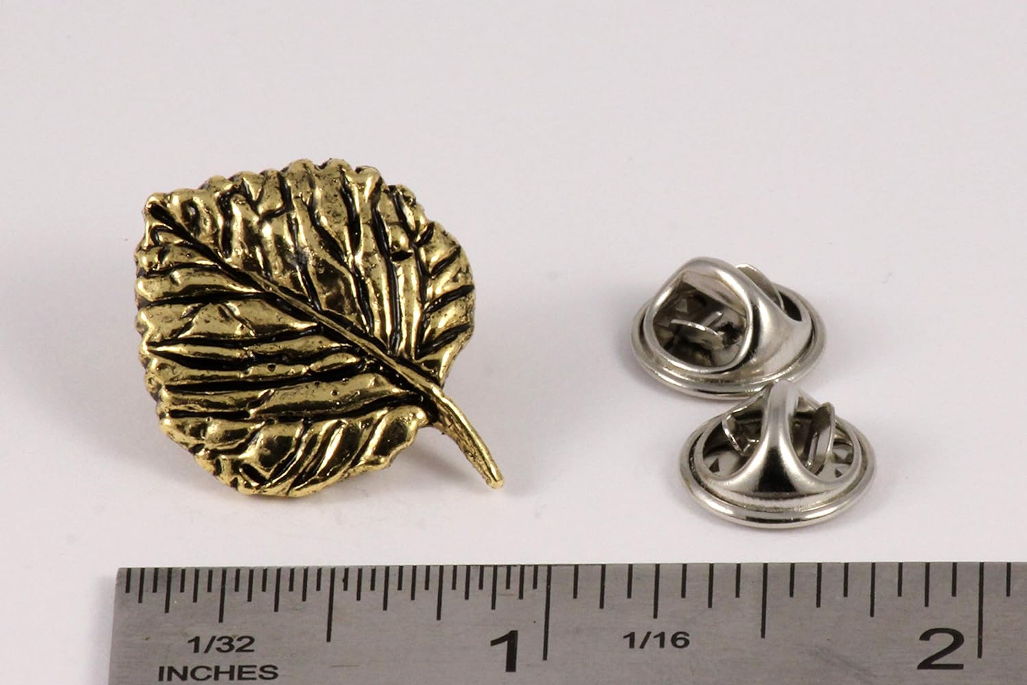 Handcrafted Tree Leaf Brooch and Lapel Pins - Canadian Maple, Maple, and Aspen Leaves - Pewter, Copper, Gold, Hand Painted - Handmade in The United States