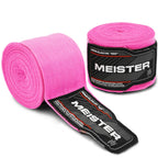 Meister Adult 180" Semi-Elastic Hand Wraps for MMA & Boxing (Pair)