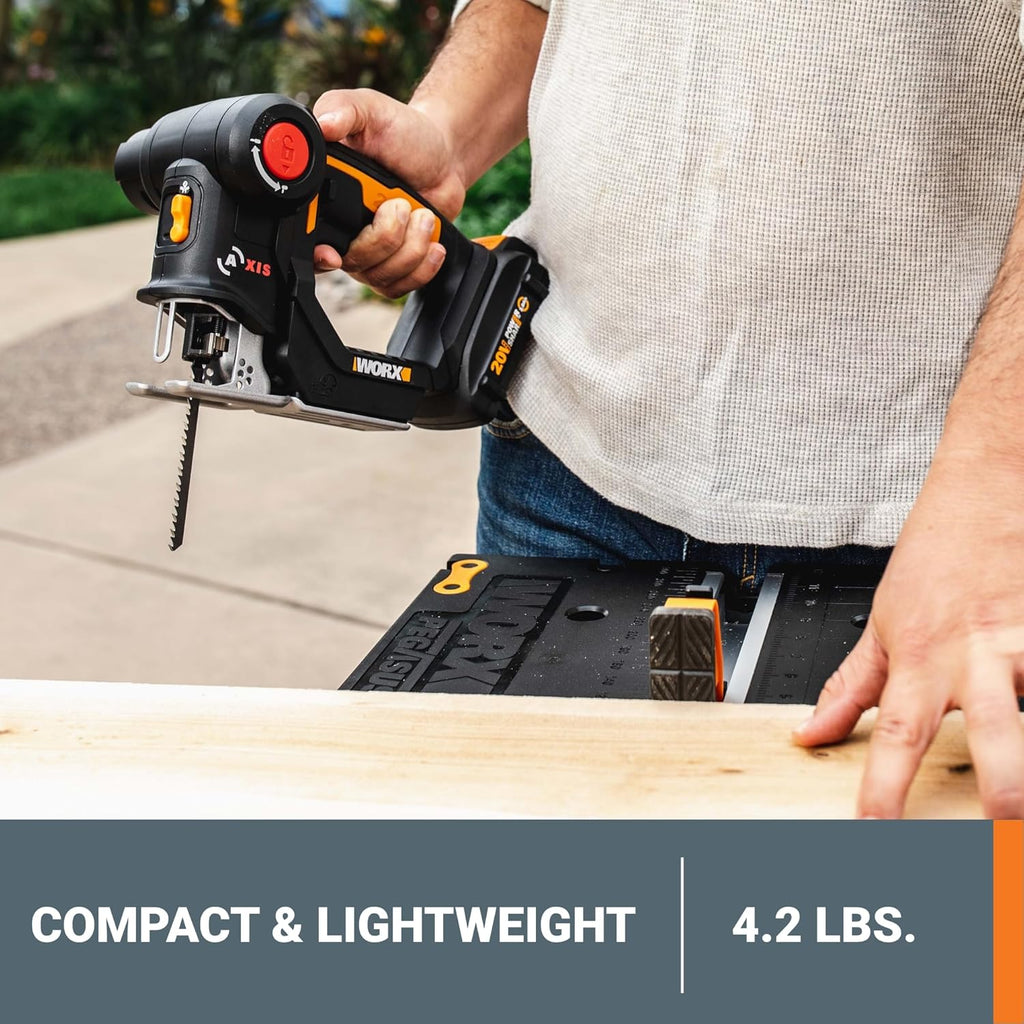 WORX WX550L 20V Power Share Axis Cordless Reciprocating & Jig Saw