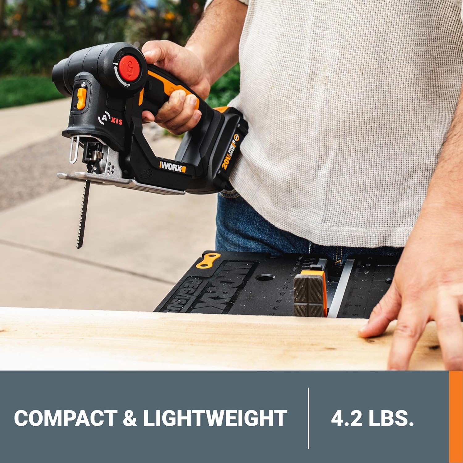 WORX WX550L 20V Power Share Axis Cordless Reciprocating & Jig Saw