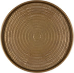 Kate and Laurel Mahdavi Boho-Chic Hammered Metal Tray Coffee Table, Dark Gold