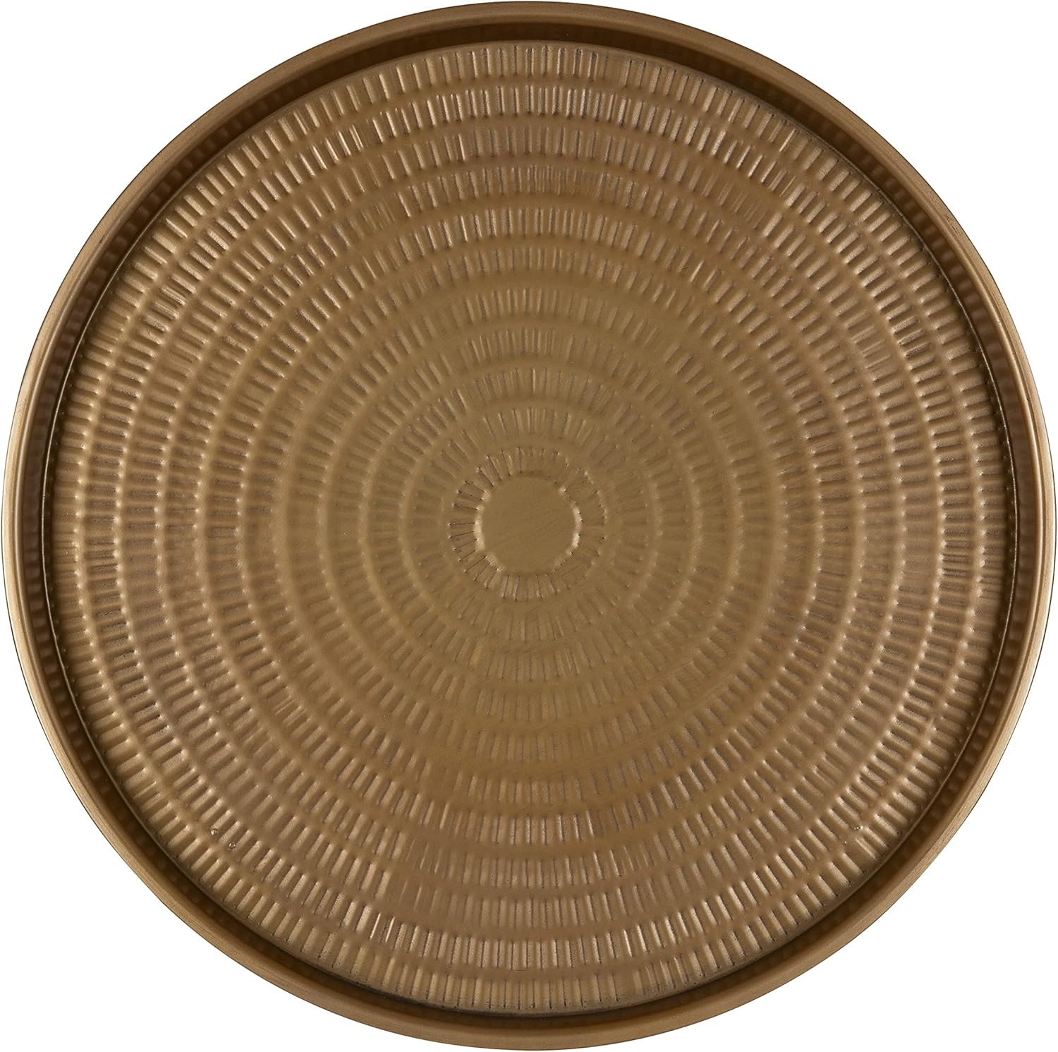 Kate and Laurel Mahdavi Boho-Chic Hammered Metal Tray Coffee Table, Dark Gold