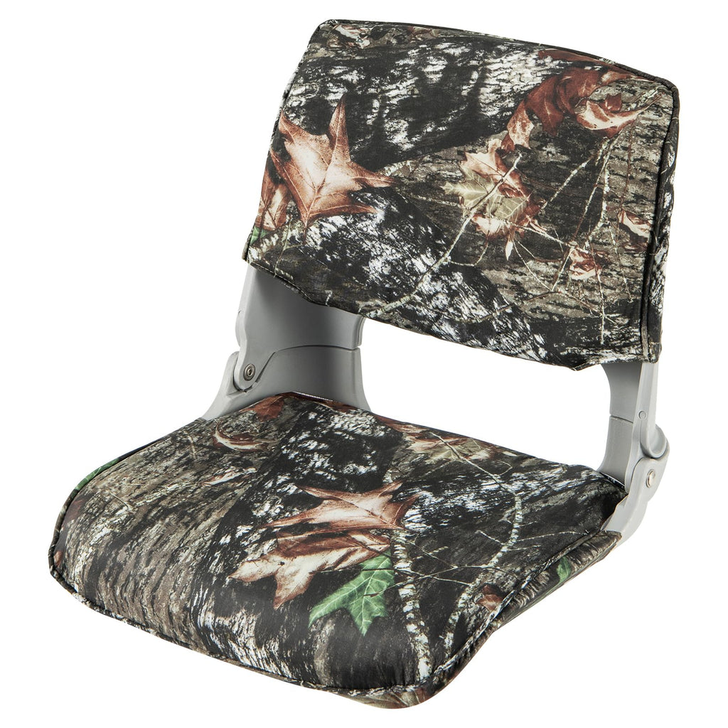 Goplus Low/High Back Boat Seats, Folding Boat Seat with Stainless Steel Screws & Aluminum Hinges, Thickened Sponge Padding, Waterproof Fishing Captain Boat Seats (2 Packs-Camo & Gray)