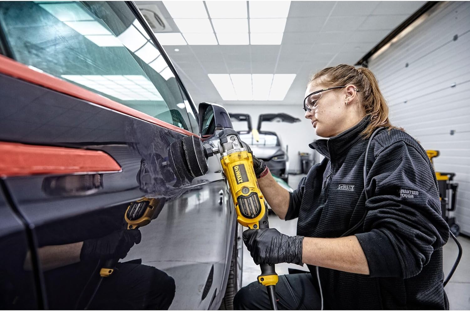 DEWALT Buffer Polisher, 7-in-9-in, 12 amp, Variable Speed Dial 0-3,500 RPM’s, Corded (DWP849X)