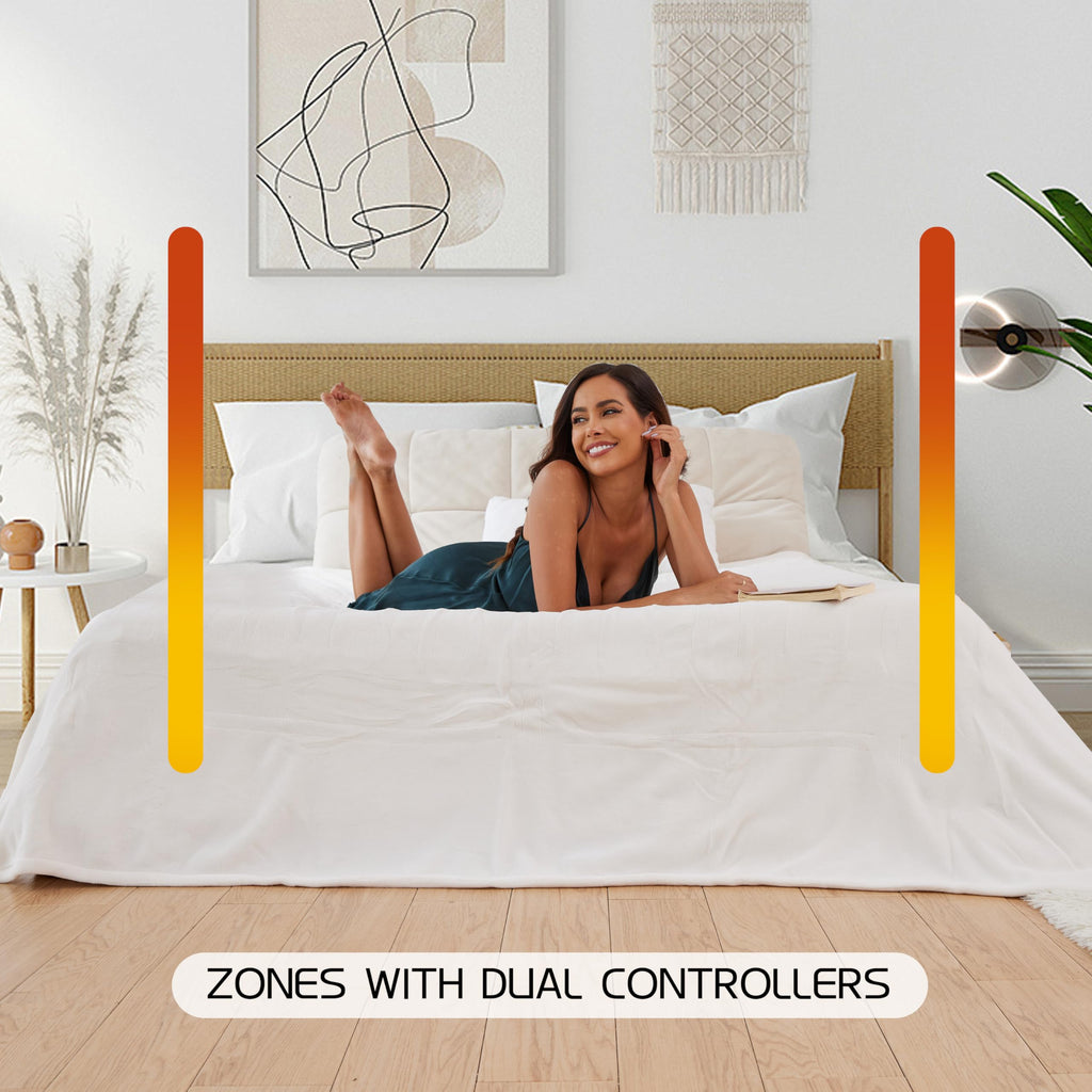 Coperta Elettrica Riscaldata 72"x84" Taglia Completa, Morbido Pile di Corallo con 4 Livelli di Riscaldamento e Spegnimento Automatico dopo 10 Ore, Lavabile in Lavatrice, Tessuto Morbido e Accogliente per la Casa, Grigio Scuro