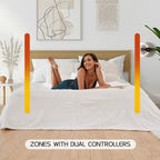 Coperta Elettrica Riscaldata 72"x84" Taglia Completa, Morbido Pile di Corallo con 4 Livelli di Riscaldamento e Spegnimento Automatico dopo 10 Ore, Lavabile in Lavatrice, Tessuto Morbido e Accogliente per la Casa, Grigio Scuro