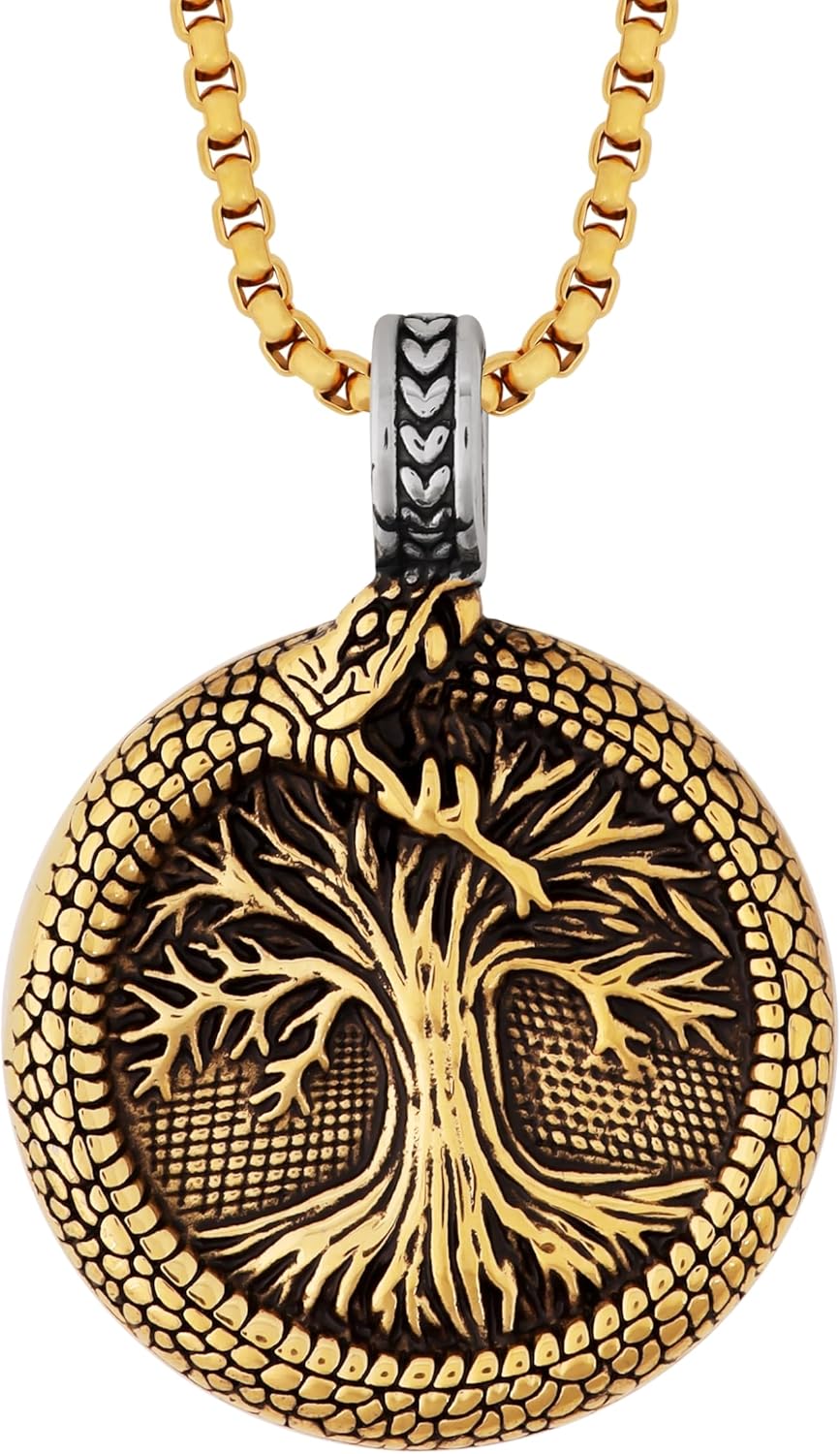 HAQUIL Viking Celtic Wiccan Tree of Life Pendant Necklace, Tree of Life Jewelry Gifts for Men and Women