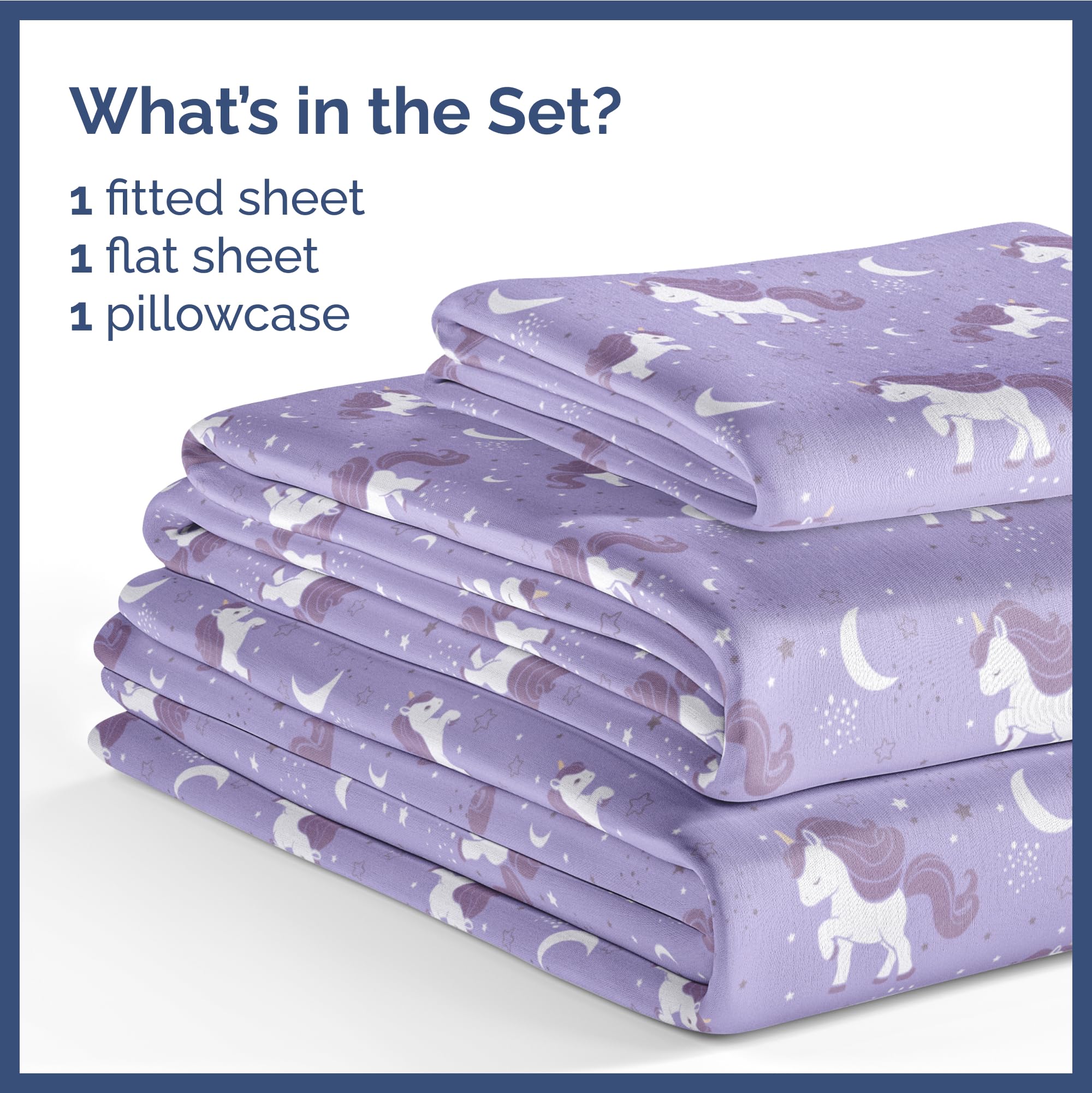 Kids Princess Full 4 Piece Sheet Set - Boys, Girls, Teens, Toddler - Easy Fit Deep Pockets - Breathable, Hotel Quality Bedding Sheets - Machine Washable - Wrinkle Free - Cute, Cozy, Soft - CGK Linens