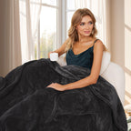 Elektrisch verwarmd deken 72" x 84" volledige maat flanellen stof met 4 verwarmingsniveaus & 10 uur automatische uitschakeling, ademend warm en wasbaar voor zacht en bed - lichtgrijs