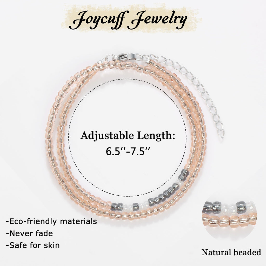 Cadeaux Drôles pour Amie Bracelets en Code Morse pour Femmes Bijoux Inspirants avec Message Caché Cadeaux d'Anniversaire de Noël pour Elle Meilleure Amie Sœur Bracelets Ajustables à Perles Enveloppants Beau Bracelet