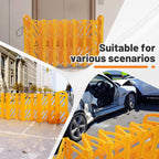 13 Feet 16 Hinged 1 Yellow Warning Panels, Commercial Portable Safety Barrier, Foldable Security Gates Barrier, Traffic Barricade Fence, Plastic Barricade for Construction, Traffic Control