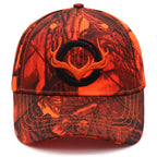JUSOCC Deer Hunting Camouflage Hats Embroidery Adjustable Fishing Baseball Cap (US, Alpha, Medium, Orange Camo) - Grand Goldman