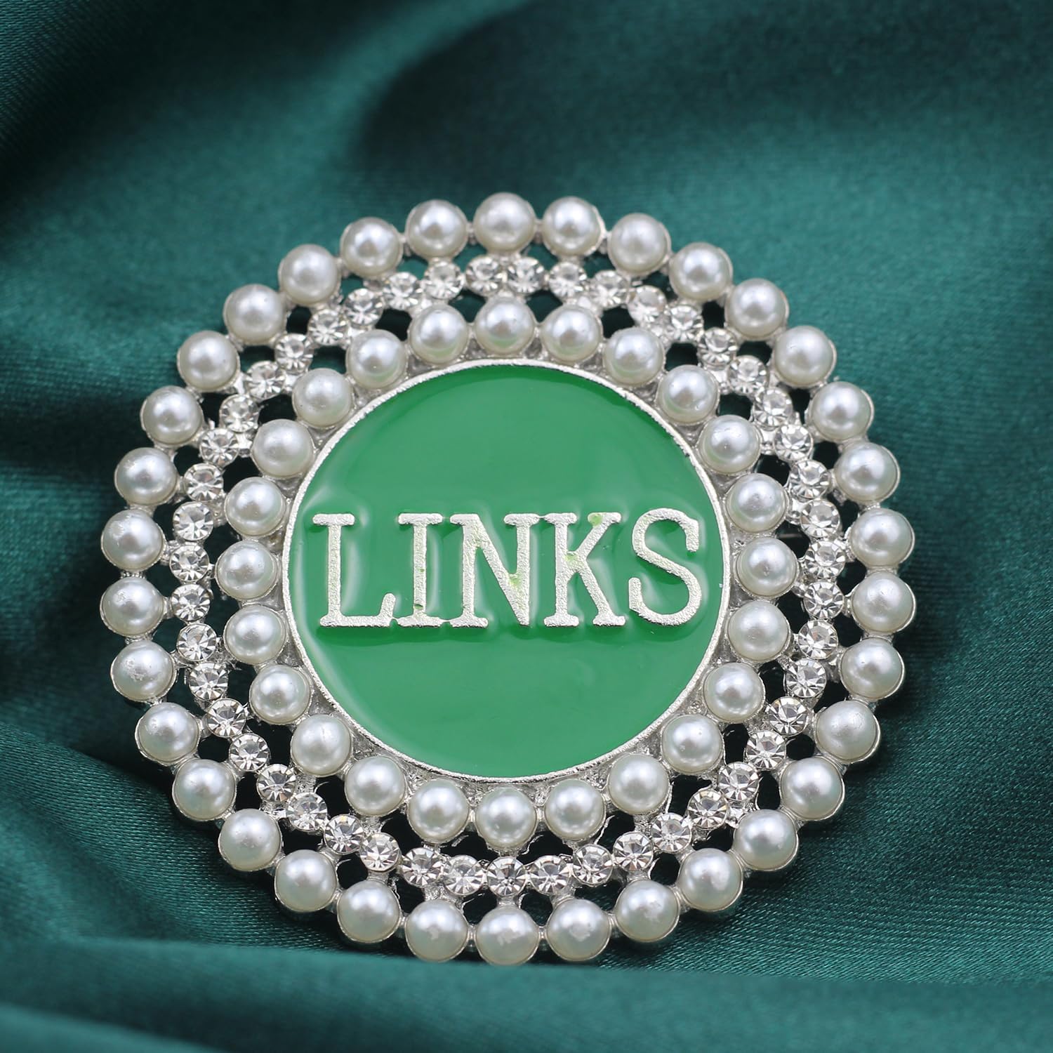Pearl Sorority Brooch for Women Greek Sorority Paraphernalia Gift Green Sisterhood Jewelry for Soror Sister