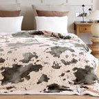 Heated Throw Blanket Electric Blanket - Heating Blanket Throw with 5 Heat Levels & 4 Hours Auto-Off, Cozy Soft Fleece Sherpa Blanket, Washable, Fast Heating, 50 x 60 Inches, Cow Print
