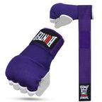HUNTER Gel Padded Inner Gloves with Hand Wraps for Boxing, Quick Elastic Training Wraps for Men & Women, Muay Thai MMA Kickboxing Martial Arts Knuckle Wrist Protector (Pair)